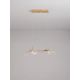 Pendule, Lustre suspendate - Lustra LED otel auriu si sticla transparenta AVESA