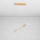 Pendule, Lustre suspendate - Lustra LED otel auriu si sticla transparenta AVESA
