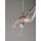 Pendule, Lustre suspendate - Lustra LED otel auriu si sticla transparenta AVESA