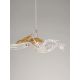 Pendule, Lustre suspendate - Lustra LED otel auriu si sticla transparenta AVESA