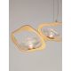 Pendule, Lustre suspendate - Lustra LED otel auriu si sticla DENISE