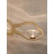 Pendule, Lustre suspendate - Lustra LED otel auriu si sticla DENISE