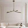 Lustra LED alama antic cu sticla lucrat manual GRETA 34W