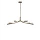 Pendule, Lustre suspendate - Lustra LED alama antic cu sticla lucrat manual GRETA 34W
