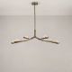 Pendule, Lustre suspendate - Lustra LED alama antic cu sticla lucrat manual GRETA 34W