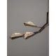 Pendule, Lustre suspendate - Lustra LED alama antic cu sticla lucrat manual GRETA 34W