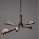 Pendule, Lustre suspendate - Lustra LED alama antic cu sticla lucrat manual GRETA 34W