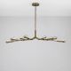 Pendule, Lustre suspendate - Lustra LED alama antic cu sticla lucrat manual GRETA 44W