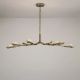 Pendule, Lustre suspendate - Lustra LED alama antic cu sticla lucrat manual GRETA 44W