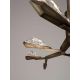 Pendule, Lustre suspendate - Lustra LED alama antic cu sticla lucrat manual GRETA 44W
