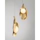 Pendule, Lustre suspendate - Lustra cu 3 pendule LED otel auriu si sticla MALORY