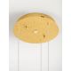 Pendule, Lustre suspendate - Lustra cu 3 pendule LED otel auriu si sticla MALORY