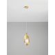 Pendule, Lustre suspendate - Lustra, Pendul LED otel auriu si sticla MALORY