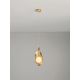 Pendule, Lustre suspendate - Lustra, Pendul LED otel auriu si sticla MALORY