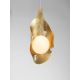 Pendule, Lustre suspendate - Lustra, Pendul LED otel auriu si sticla MALORY