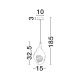Pendule, Lustre suspendate - Lustra, Pendul LED otel auriu si sticla MALORY