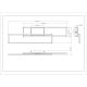 Plafoniere - Plafoniera LED design geometric TATJANA 80x22cm