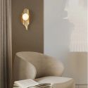 Aplica LED otel auriu si sticla MALORY
