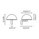 Aplice, corpuri de iluminat pentru pereti - Aplica de perete neagra design minimalist DOME