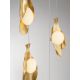 Pendule, Lustre suspendate - Lustra cu 6 pendule LED otel auriu si sticla MALORY
