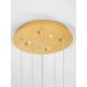 Pendule, Lustre suspendate - Lustra cu 6 pendule LED otel auriu si sticla MALORY