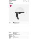 Aplice, corpuri de iluminat pentru pereti - Aplica de perete neagra cu reader LED DOME