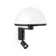 Aplice, corpuri de iluminat pentru pereti - Aplica de perete neagra cu reader LED DOME