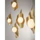 Pendule, Lustre suspendate - Lustra liniara cu 6 pendule LED otel auriu si sticla MALORY