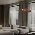 Lustra LED design circular OLIVIA maro inchis D-40cm