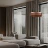 Lustra LED design circular OLIVIA maro inchis D-40cm