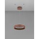 Pendule, Lustre suspendate - Lustra LED design circular OLIVIA maro inchis D-40cm