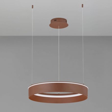 Pendule, Lustre suspendate - Lustra LED design circular OLIVIA maro inchis D-60cm