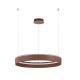 Pendule, Lustre suspendate - Lustra LED design circular OLIVIA maro inchis D-78cm