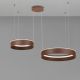 Pendule, Lustre suspendate - Lustra LED design circular OLIVIA maro inchis