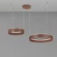 Pendule, Lustre suspendate - Lustra LED design circular OLIVIA maro inchis