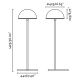 Lampadare - Lampadar, Lampa de podea neagra DOME