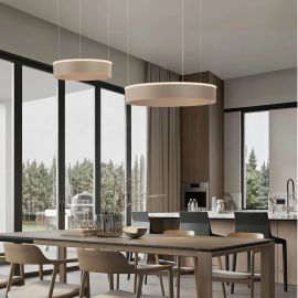 Pendule, Lustre suspendate - Lustra LED design circular OLIVIA bej