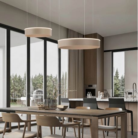 Pendule, Lustre suspendate - Lustra LED design circular OLIVIA bej