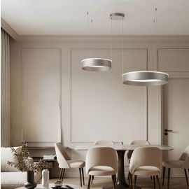 Pendule, Lustre suspendate - Lustra LED design circular OLIVIA nickel