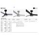 Lustre cu ventilator - Lustra LED cu Ventilator tavan si telecomanda CRUISER TEK XL alb 4000K