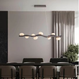 Pendule, Lustre suspendate - Lustra LED suspendata otel gri periat SEVERO