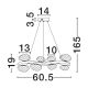 Pendule, Lustre suspendate - Lustra LED suspendata otel gri periat SEVERO 60cm