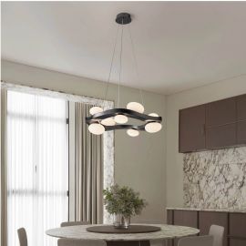 Pendule, Lustre suspendate - Lustra LED suspendata otel gri periat SEVERO 60cm