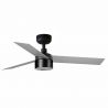 Lustra LED cu Ventilator tavan si telecomanda CRUISER TEK S negru/aluminiu 3000K