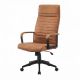 Scaune Birou cu role - Scaun de birou pivotant LAZIO microfibra maro vintage