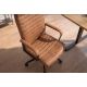 Scaune Birou cu role - Scaun de birou pivotant LAZIO microfibra maro vintage