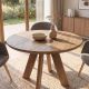 Mese dining - Masa rotunda din lemn masiv de mango ART WOOD 100cm