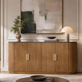 Comode - Comoda design retro cu blat din marmura Veneziano 170cm