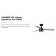 Lustre cu ventilator - Lustra LED cu Ventilator tavan si telecomanda CRUISER TEK S negru/aluminiu 2700K