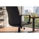 Scaune Birou cu role - Scaun de birou pivotant LAZIO piele sintetica neagra